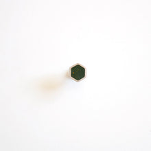 Load image into Gallery viewer, Silver & Resin Hexagon Pin Brooch