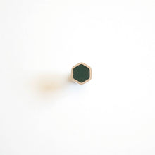 Load image into Gallery viewer, Silver & Resin Hexagon Pin Brooch