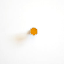 Load image into Gallery viewer, Silver & Resin Hexagon Pin Brooch
