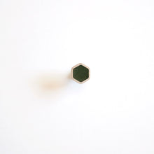 Load image into Gallery viewer, Silver & Resin Hexagon Pin Brooch