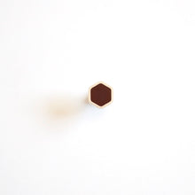 Load image into Gallery viewer, Silver & Resin Hexagon Pin Brooch