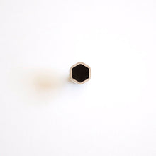 Load image into Gallery viewer, Silver & Resin Hexagon Pin Brooch