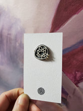 Load image into Gallery viewer, Sterling Silver Lotus Flower Pin Brooch