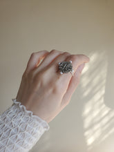 Load image into Gallery viewer, Silver Botanical Ring with Pearls