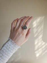 Load image into Gallery viewer, Silver Botanical Ring with Pearls