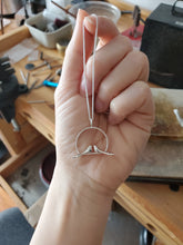 Load image into Gallery viewer, Sterling Silver Two Birds Necklace