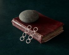 Load image into Gallery viewer, Textured Sterling Silver Hoop Stud Earrings