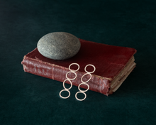 Load image into Gallery viewer, Textured Sterling Silver Hoop Stud Earrings