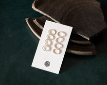 Load image into Gallery viewer, Textured Sterling Silver Hoop Stud Earrings