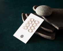 Load image into Gallery viewer, Textured Sterling Silver Hoop Stud Earrings