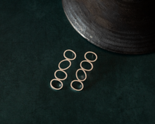 Load image into Gallery viewer, Textured Sterling Silver Hoop Stud Earrings