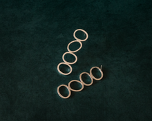 Load image into Gallery viewer, Textured Sterling Silver Hoop Stud Earrings