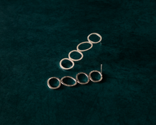 Load image into Gallery viewer, Textured Sterling Silver Hoop Stud Earrings