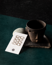 Load image into Gallery viewer, Textured Sterling Silver Hoop Stud Earrings