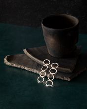 Load image into Gallery viewer, Textured Sterling Silver Hoop Stud Earrings