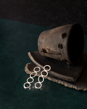 Load image into Gallery viewer, Textured Sterling Silver Hoop Stud Earrings