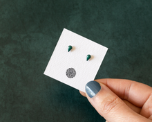 Load image into Gallery viewer, Teardrop Stainless Steel & Resin Stud Earrings