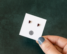 Load image into Gallery viewer, Teardrop Stainless Steel & Resin Stud Earrings