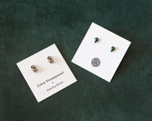 Load image into Gallery viewer, Teardrop Stainless Steel & Resin Stud Earrings