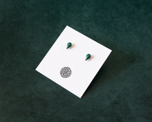 Load image into Gallery viewer, Teardrop Stainless Steel & Resin Stud Earrings