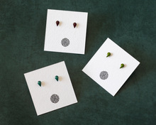 Load image into Gallery viewer, Teardrop Stainless Steel & Resin Stud Earrings