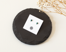 Load image into Gallery viewer, Teardrop Stainless Steel & Resin Stud Earrings