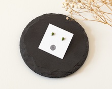 Load image into Gallery viewer, Teardrop Stainless Steel & Resin Stud Earrings