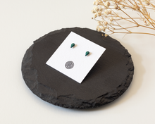 Load image into Gallery viewer, Teardrop Stainless Steel & Resin Stud Earrings