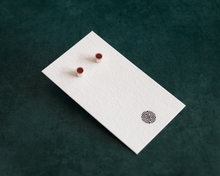 Load image into Gallery viewer, Red Resin Sterling Silver Stud Earrings