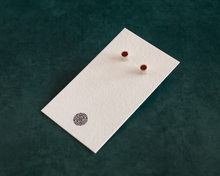 Load image into Gallery viewer, Red Resin Sterling Silver Stud Earrings
