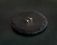 Load image into Gallery viewer, Asymmetrical Resin & Silver Stud Earrings