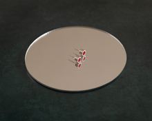 Load image into Gallery viewer, Red Resin Sterling Silver Stud Earrings