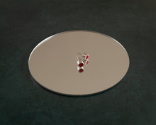 Load image into Gallery viewer, Red Resin Sterling Silver Stud Earrings