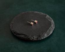 Load image into Gallery viewer, Red Resin Sterling Silver Stud Earrings