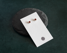 Load image into Gallery viewer, Red Resin Sterling Silver Stud Earrings