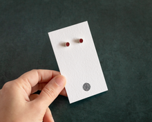 Load image into Gallery viewer, Red Resin Sterling Silver Stud Earrings