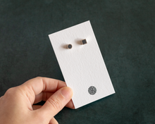 Load image into Gallery viewer, Asymmetrical Resin & Silver Stud Earrings