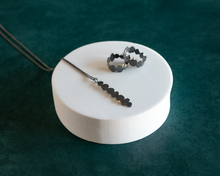 Load image into Gallery viewer, Rustic Modern Oxidized Silver Necklace