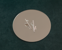 Load image into Gallery viewer, Sterling Silver Bar Earrings with Leaf