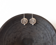 Load image into Gallery viewer, Sterling Silver Botanical Pearl Earrings