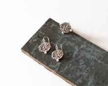 Load image into Gallery viewer, Sterling Silver Botanical Pearl Earrings