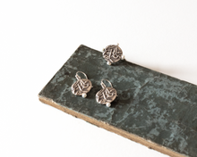 Load image into Gallery viewer, Sterling Silver Botanical Pearl Earrings