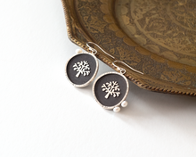 Load image into Gallery viewer, Silver Tree of Life Earrings with Pearls