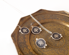 Load image into Gallery viewer, Silver Tree of Life Earrings with Pearls