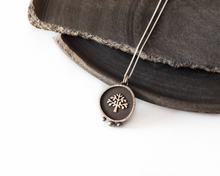 Load image into Gallery viewer, Silver Tree of Life Necklace with Dark Pearls