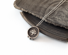 Load image into Gallery viewer, Silver Tree of Life Necklace with Dark Pearls