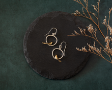 Load image into Gallery viewer, Silver & Bronze Bird Earrings