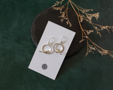 Load image into Gallery viewer, Sterling Silver Bird Hoop Earrings