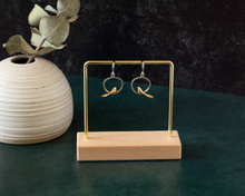 Load image into Gallery viewer, Silver & Bronze Bird Earrings