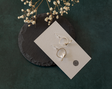 Load image into Gallery viewer, Sterling Silver Bird Hoop Earrings